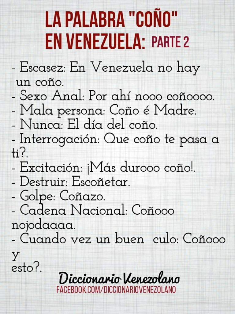 Expresiones de coño en Venezuela