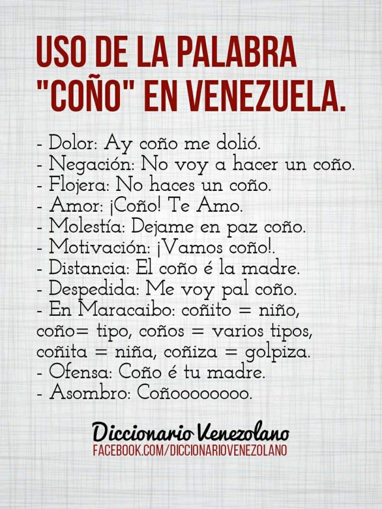 Así usamos la palabra Coño en Venezuela
