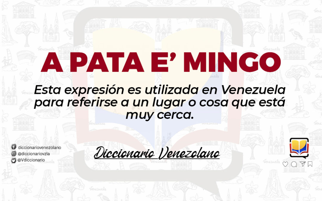 Significado de la expresión A pata´e mingo
